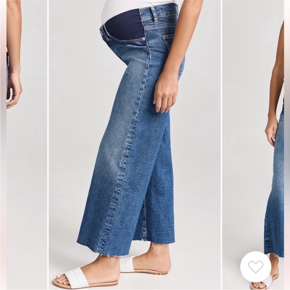 DL1961 Maternity Hepburn Wide Leg Jeans in east lake vintage wash, size 27 - Picture 3 of 11
